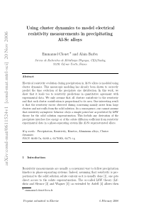 Using Cluster Dynamics to Model Electrical Resisti