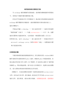 邮件服务器灾难恢复方案