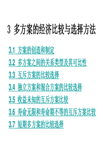 多方案的经济比较与选择方法