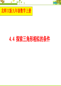 最新北师大版九年级数学上册第四章图形的相似4.4探索三角形相似的条件第1课时