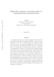 Spherically symmetric gravitating shell as a repar