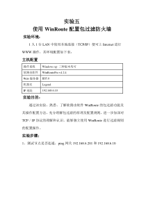 使用WinRoute配置包过滤防火墙