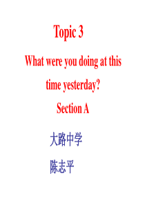 仁爱版八年级英语上册《Unit3 Topic3 What were you doing at thi