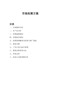 市场拓展方案