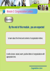 商务英语写作2-2祝贺信