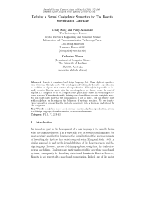 Defining a Formal Coalgebraic Semantics for the Ro