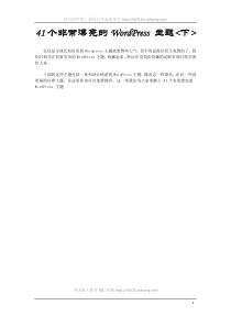 41个非常漂亮的WordPress 主题 下