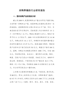 肉鸭养殖的行业研究报告