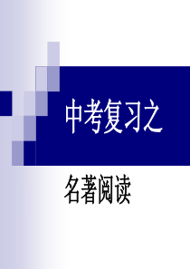 中考复习之名著阅读ppt课件