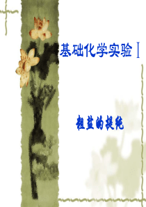 粗盐的提纯