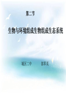 人教版生物_与环境组成生态系统