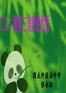 最新人教版27.2.2相似三角形的性质市级优质课