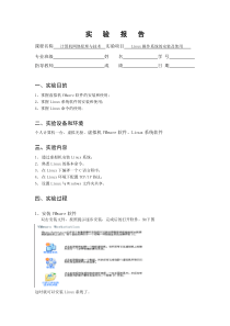 Linux操作系统的安装及使用实验报告