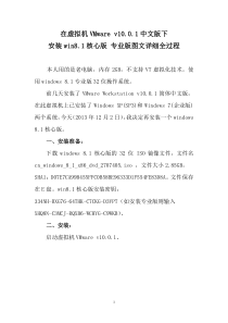 虚拟机VMware v10.0.1中文版下安装win8.1核心版 专业版图文详细全过程