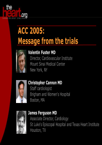 ACC2005公布的临床试验的启示