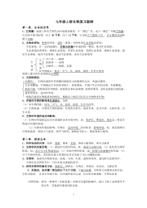 初中生物复习提纲