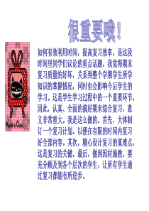 《有效利用时间提高复习效率》主题班会课件