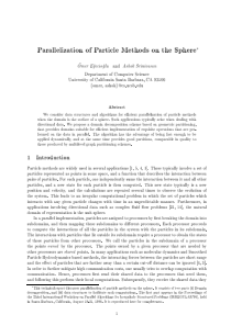 A. Parallelization of Particle Methods on the Sphe