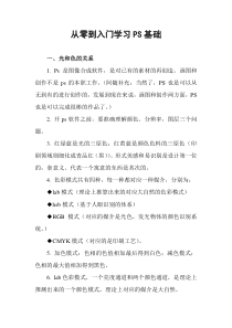 从零到入门学习PS基础