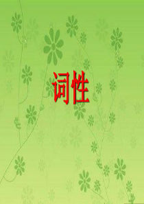 初中英语词性讲解幻灯片播放版
