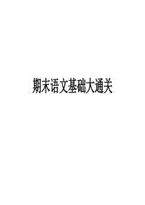 期末语文基础大通关