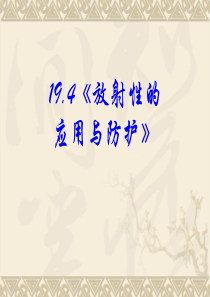 19.4《放射性的应用与防护》