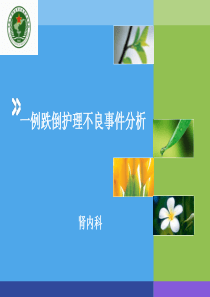 跌倒护理不良事件案列分析 - 肾内科
