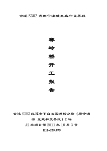 麻岭桥开工报告5