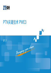 中兴客户培训文档-PTN-05-关键技术 PWE3 33P