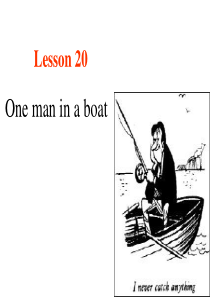 新二Lesson20 One man in a boat