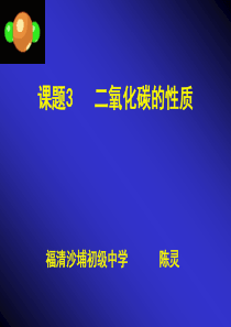 初中化学二氧化碳的性质课件