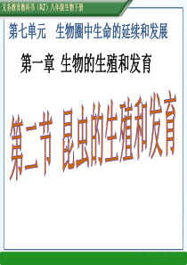 2015-2016人教版八年级生物下册课件：第七单元 第一章 第二节 昆虫的生殖和发育(共34张PP