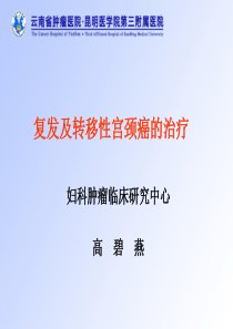 复发及转移性宫颈癌的治疗--高碧燕