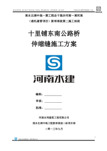 伸缩缝施工方案..