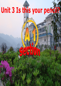 新人教版新目标英语七年级上册Unit3 Section A