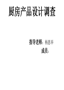 厨房产品设计调查小组