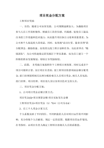 54项目奖金分配方案