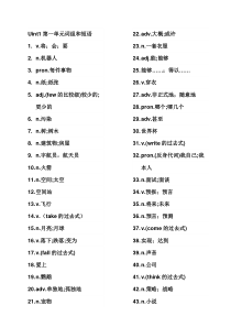 八年级下册英语单词表(人教版)汉译英