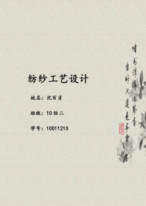 13纺纱设计