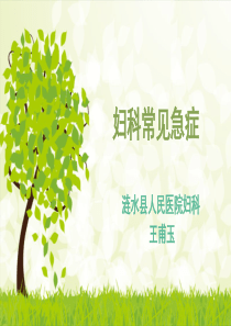 妇科常见急腹症