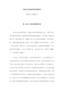 临沂沂州实验学校发展规划