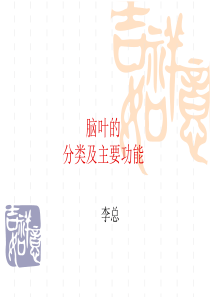 脑叶分类