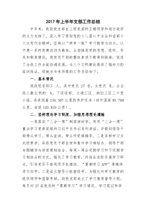 2017上半年党建工作总结
