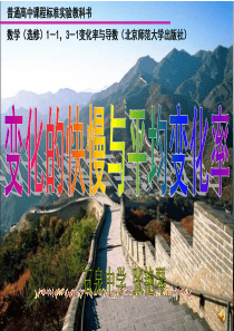 平均变化率与瞬时变化率
