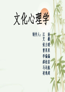 文化心理学(1)