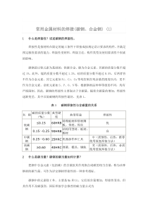 常用金属材料的焊接碳钢合金钢