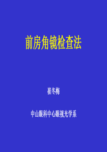 0前房角镜检查