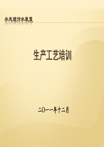 污水工段工艺培训