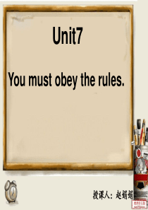 五年级下册Unit7 You must obey the rules.