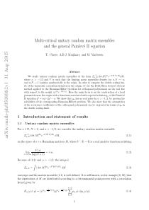 Multi-critical unitary random matrix ensembles and